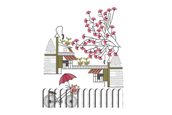 Bicycle in Floral Street: A Charming Embroidery Review