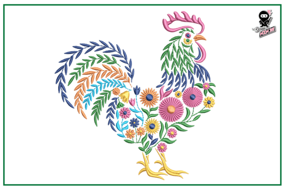 Floral Rooster: A Boutique Embroidery Review
