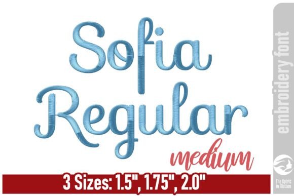 Sofia Regular Embroidery Font: Playful Charm